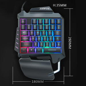 Single Handed Gaming Membrane keyboard