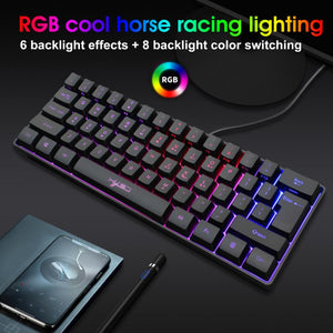 Wired Gaming Keyboard Adjustable RGB Backlit