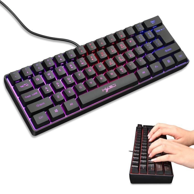 Wired Gaming Keyboard Adjustable RGB Backlit